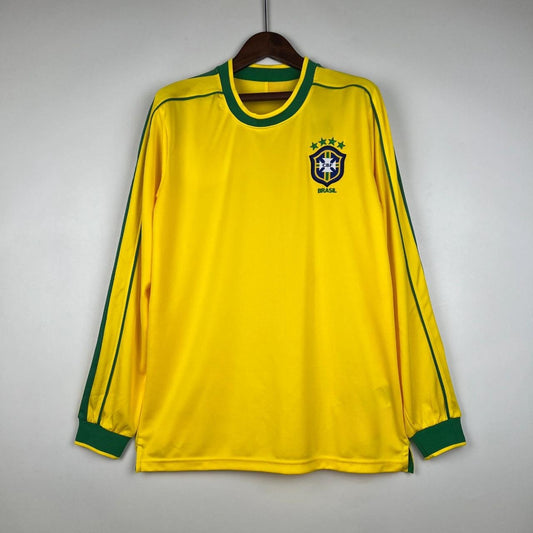 Brasilien Hemma 1998 Långärmad RETRO